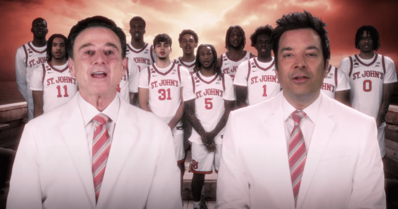 Rick Pitino and the St. John's Red Storm join Jimmy Fallon (Photo: The Tonight Show Starring Jimmy Fallon)
